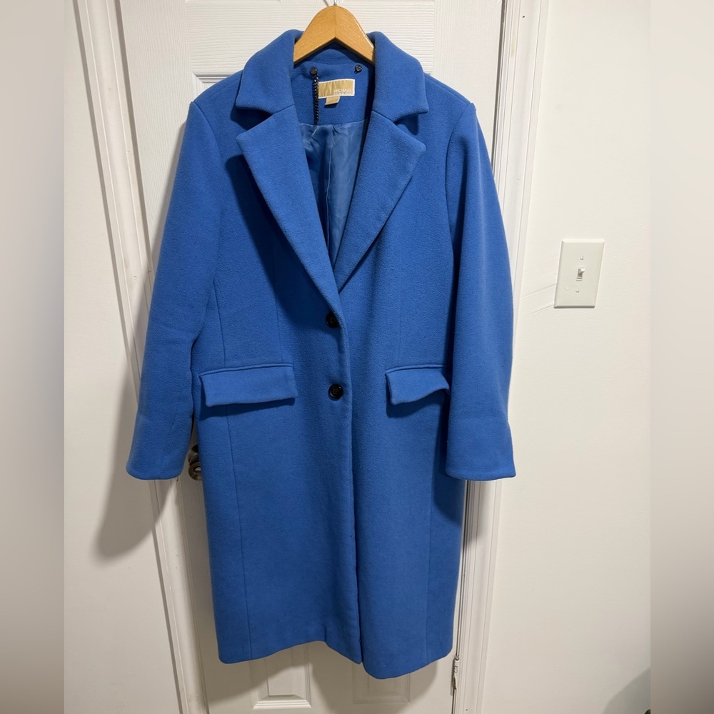 Michael Kors Vibrant Blue Trench Coat - Picture 3 of 3